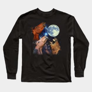 Hoof Prints and High Fashion Embrace Equine Elegance with T-Shirts Long Sleeve T-Shirt
